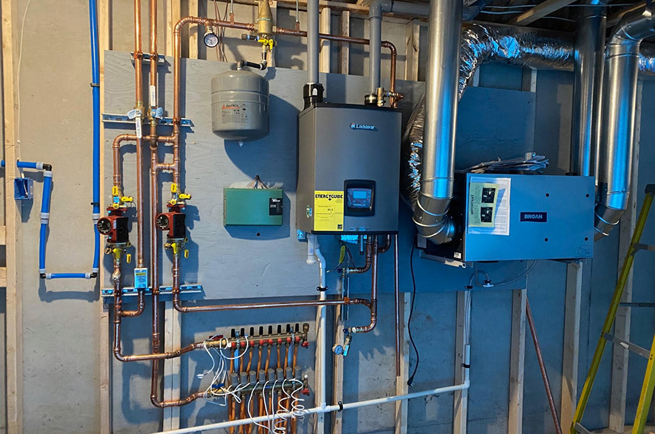 Infloor heat and air exchange system