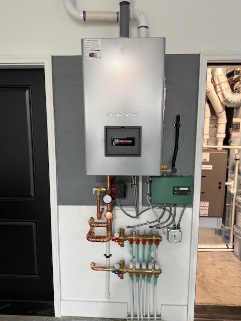 boiler Infloor heat and air exchange system